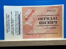 RARE  MANX HOSPITALS SOCIETY T.T. Grandstand, Isle of Man Lottery Ticket 1966