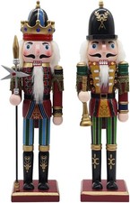 2Pcs Wooden Nutcracker Soldier