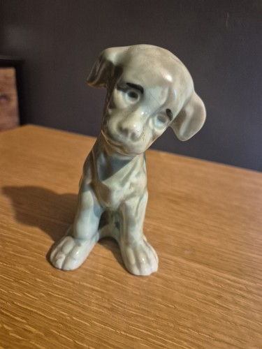 Ceramic dog figurine made in - dog, figurine,