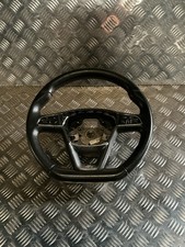 Genuine SEAT FR Leon 5F Black Leather, Red stitched steering Wheel, MFSW.   6B