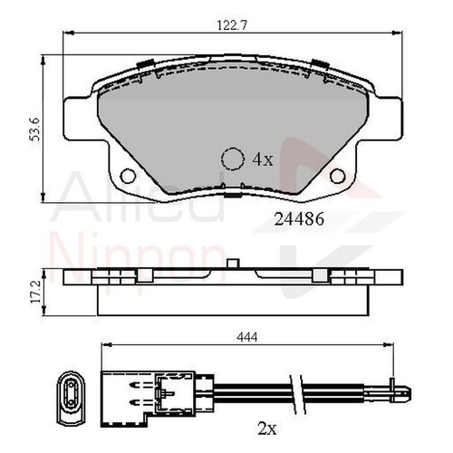 Brake pads set for ford - pads,