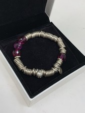 Stunning Links of London Sweetie Core Bracelet with Pink Crystal Beads [b.C3-89]