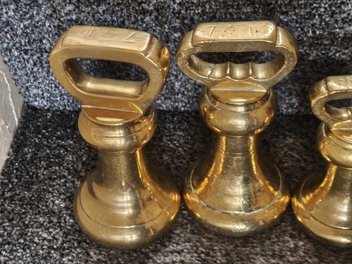 Vintage brass bell - bell, weights