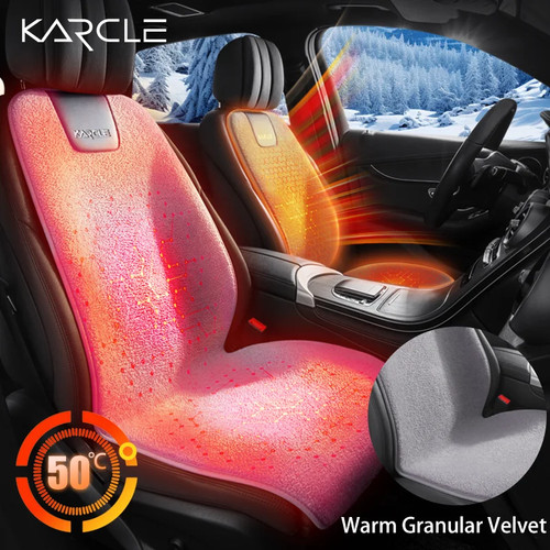 Heated car seat pad - 12v, -auto