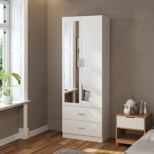 Modern door mirrored clothes - modern,