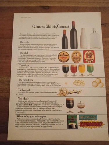 Guinness original 1973 - 1973, print