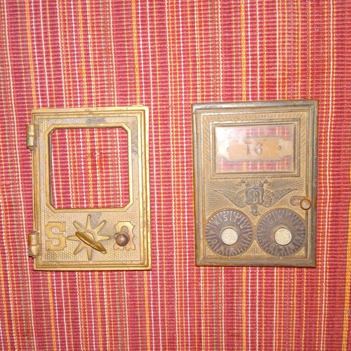 Antique brass post office - antique,