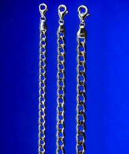 14K White Gold SOLID Curb