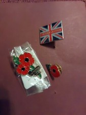 lest We Forget Poppies Pin Badges Brooch Veterans