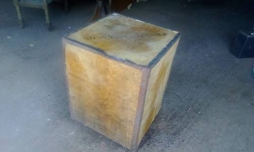 Old vintage pine tea chest - pine, (h)