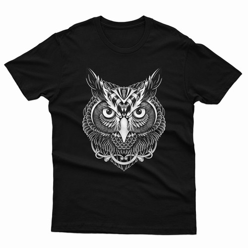 Owl ornate bird lover mens - ornate,