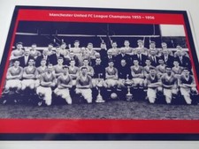 MANCHESTER UNITED FC THE BUSBY BABES 1955-56 SQUAD PRINT MATT BUSBY ROGER BYRNE