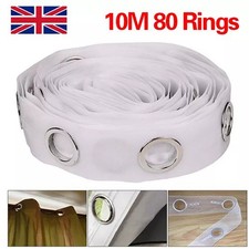 30 Metres Curtain Heading Tape with 240 Round Eyelet Rings for Curtain Blinds UK