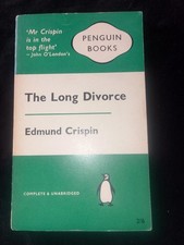 Edmund Crispin The Long Divorce vintage Penguin crime fiction 1961 green cover