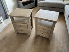 Pair of Oak Effect Bedside