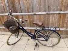 Classic Blue Vintage Bicycle with Basket – Excellent Condition