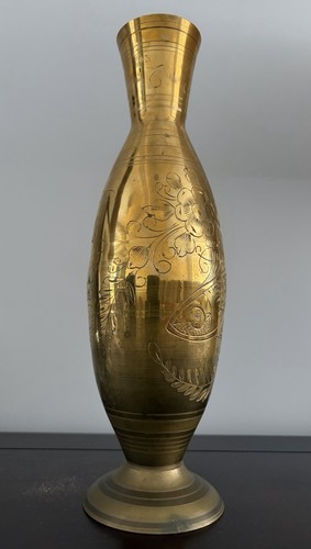 Vintage etched indian brass - vintage,
