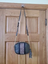 BIBA Khaki Leather Crossbody