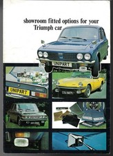 Triumph Options & Accessories 1972-1973 UK Market Foldout Brochure Stag TR6 GT6
