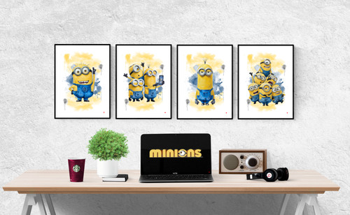 Minions pastel watercolour set - minions,