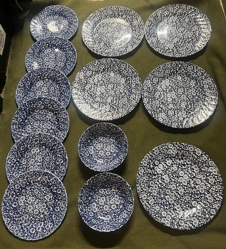 Royal wessex blue white floral - blue,