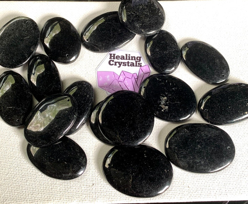 Black tourmaline smooth large - black,