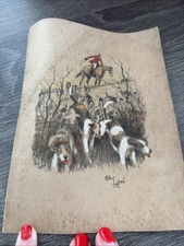 HUNTING GREETING CARD PAINTED