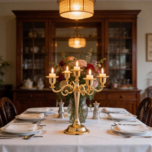Arms metal candelabra candle - 5,