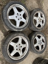 Mercedes AMG 17” Alloy Wheels SLK CLK Oem With Tyres One Damaged Refurb 5x112