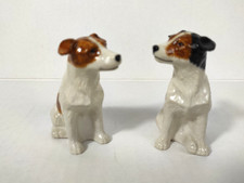 Quail Ceramics Jack Russell Terrier dogs Cruet salt and pepper table set