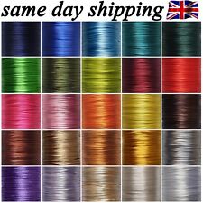 1mm Satin Rattail Cord, Silky Thread for Jewellery Macrame Kumihimo Shamballa