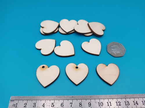 3cm ply wood hearts - (30mm),