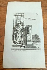 original 1750 small woodcut by