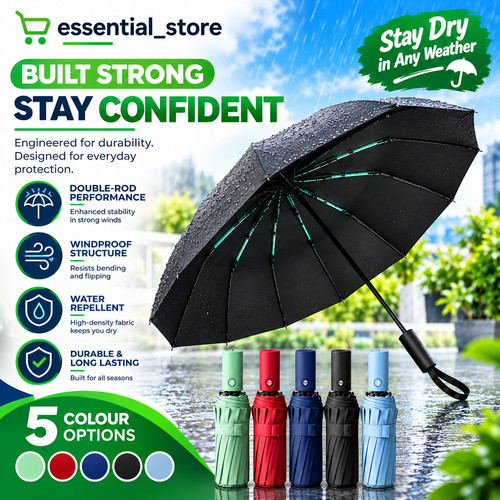 Windproof umbrella auto - auto, open