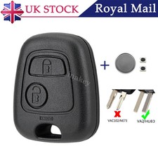 For Peugeot 107 206 207 306 307 407 Citroen 2 Button Key Fob Case Shell Battery