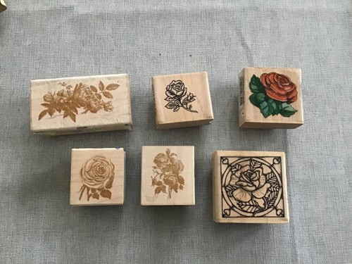 Flower rubber stamps for - , card