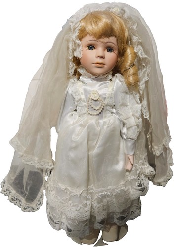Vintage porcelain bride doll - vintage,