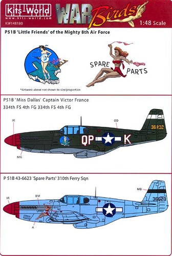 Kits world decals p 51b - kits, 1/48