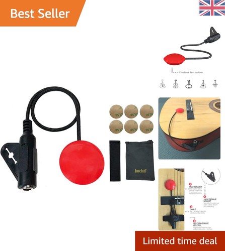 Red piezo pickup microphone - red,