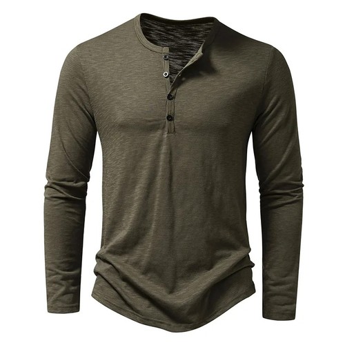 Men cotton henley long - henley,