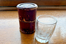 Antique Etched Glass Tot Isle