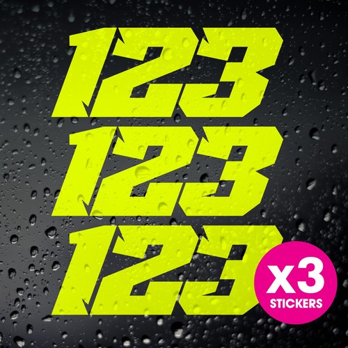 Custom race numbers - 3, x