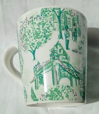 Cath Kidston London Toile mug green version rare discontinued collectors VGC