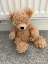 STEIFF 'Flynn' Brown Plush Teddy Bear ? Soft Toy  With A Yellow Ear Tag.