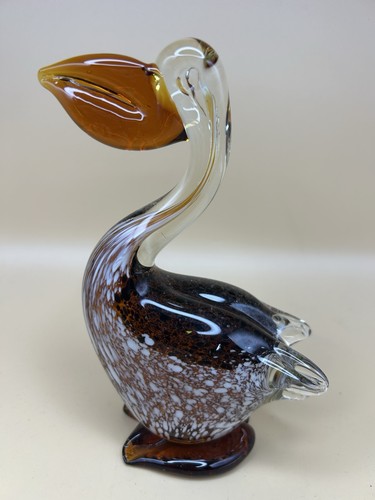 Vintage glass pelican bird - vintage,