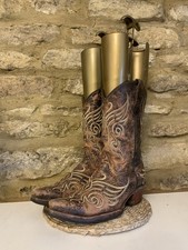 Circle G Cowboy Women’s Boots Embroidered Made in Mexico Size UK 5 US 7.5M