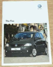 VOLKSWAGEN FOX RANGE (URBAN FOX 1.2 & 1.4) BROCHURE 2009 (ENGLISH) EXC COND