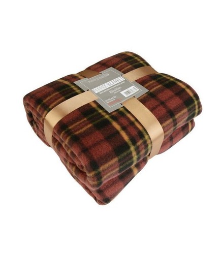 Tartan fleece check throw soft - check,