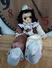 Vintage Sad Clown Doll In Need Of Some TLC Celia Dolls Handmade