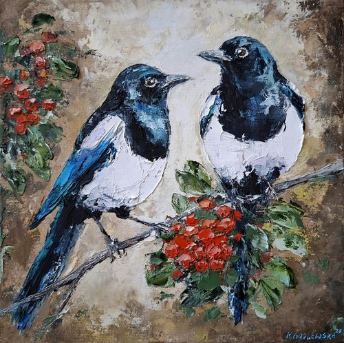 Magpie portrait fine art - fine,